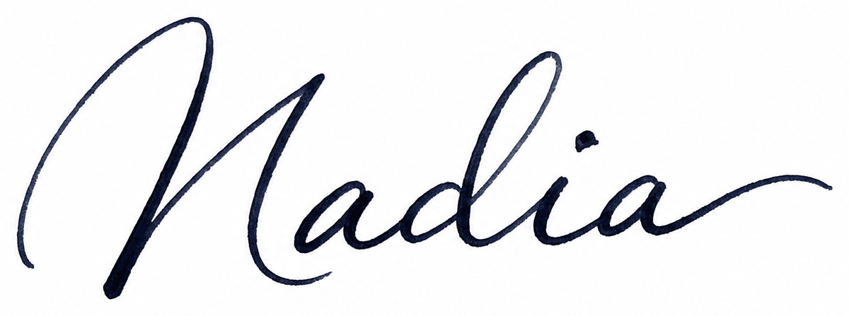 Nadia's handwritten signature